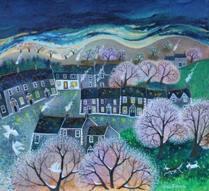 Cold Light of Day, 2022 (acrílicos sobre linho) de Lisa Graa Jensen