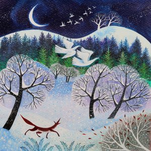Cool Fox,2021,(acrílicos sobre papel) de Lisa Graa Jensen