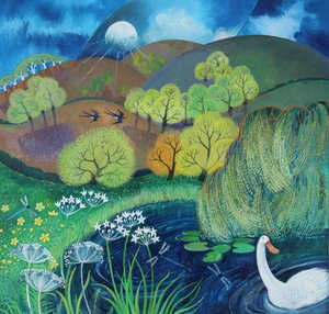 In the Picture, 2024 (acrílicos sobre papel) de Lisa Graa Jensen