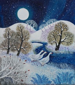 Snowy Silence,2021,(acrílicos sobre tela) de Lisa Graa Jensen