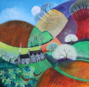 Primavera da esquina, 2020,(acrílicos sobre papel) de Lisa Graa Jensen