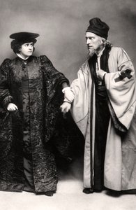 Gertude Elliott e Johnston Forbes-Robertson em O Mercador de Veneza, início do século XX.