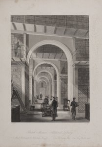 Museu Britânico, Holborn, c.1850 (gravura) de Llewellyn (after) Jewitt