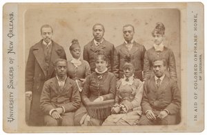 Cantores universitários de Nova Orleães, c. 1879 (foto) de Llewellyn A. Sawyer