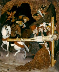 Crucificação de Santo André, o Apóstolo. Pintura de Lluis Borrassa (1360-1425)