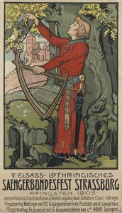 Festival de Cantores Saengerbundesfest Estrasburgo, 1905. de Léo Schnug