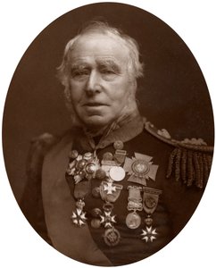 Almirante Sir Sydney Colpoys Dacres, governador do Greenwich Hospital, 1883. de Lock and Whitfield