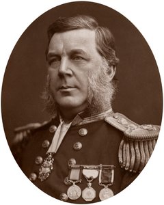 Capitão Bedford Clapperton Trevelyan Pim, oficial da Marinha britânico, 1883. de Lock and Whitfield