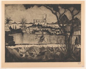 Bastia na Córsega Bastia (título original) de Lodewijk Schelfhout (signed by artist)