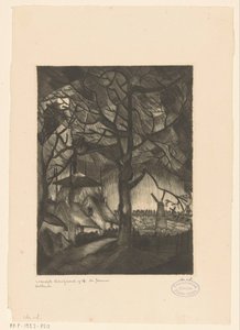 Fazenda Les Fermes (título original no objeto) de Lodewijk Schelfhout (signed by artist)