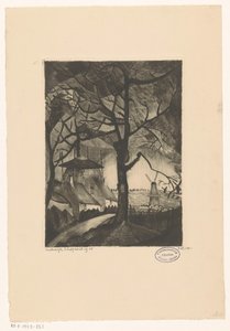 Fazenda Les Fermes (título original no objeto) de Lodewijk Schelfhout (signed by artist)