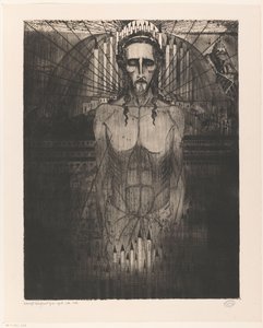 Cristo no meio das catedrais Les Cathédrales (título original) de Lodewijk Schelfhout (signed by artist)