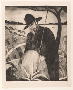 Pastor da Córsega Le Berger Corse II (título original) de Lodewijk Schelfhout (signed by artist)