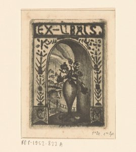 Ex libris por C. van der Meulen de Lodewijk Schelfhout (signed by artist)