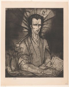 Filosoof Le Philosophe (título original no objeto) de Lodewijk Schelfhout (signed by artist)