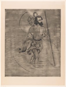 São Cristóvão com a Criança Cristo
São Cristófio (título original) de Lodewijk Schelfhout (signed by artist)