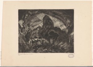 paisagem montanhosa com árvores Les Arbres (título original no objeto) de Lodewijk Schelfhout (signed by artist)