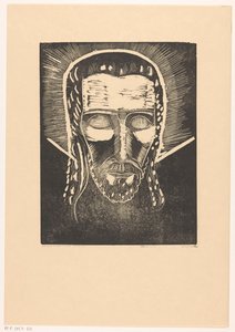 Cabeça de Cristo com halo de Lodewijk Schelfhout (signed by artist)