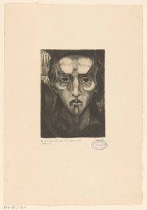 Cabeça de uma mulher Tête de femme III (título original no objeto) de Lodewijk Schelfhout (signed by artist)