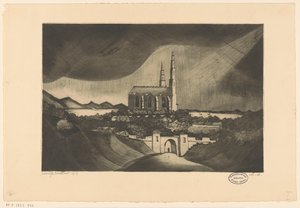 Catedral La Cathédrale (título original) de Lodewijk Schelfhout (signed by artist)