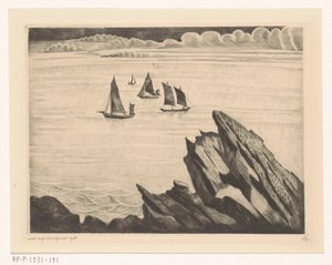 Navios à vela ao largo da costa bretã
Un soir en Bretagne (título original) de Lodewijk Schelfhout (signed by artist)