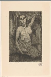mulher sentada Femme assise (título original no objeto) de Lodewijk Schelfhout (signed by artist)