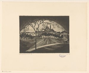 Pôr do sol Coucher de soleil (título original no objeto) de Lodewijk Schelfhout (signed by artist)