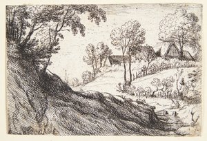 Aldeia no topo de uma colina de Lodewijk de Vadder