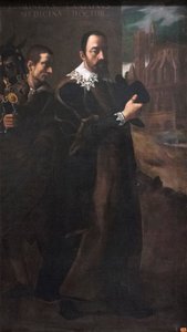 Retrato de Domenico Lanzoni (óleo sobre tela) de Lodovico (attr. to) Carracci