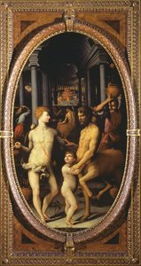 Apolo e Quíron, 1572 (ardósia) de Lodovico Buti
