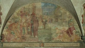 Santo Antonino Cria um Jovem da Família Filicaia dos Mortos (fresco) de Lodovico Buti