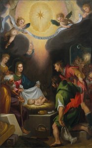 A Adoração dos Pastores com Santa Catarina de Alexandria, 1599. de Lodovico Cigoli