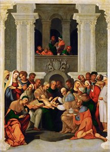 Renascença : La circision du Christ - Die Beschneidung Christi par Mazzolino, Ludovico (1480-1528)