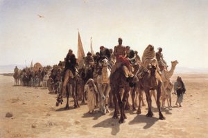 Peregrinos a caminho de Meca