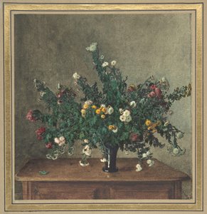 Bouquet de Pequenos Crisântemos, 1862. de Léon Bonvin