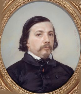 Retrato do poeta Théophile Gautier 1811-1872, 1850. de Léon Riesener