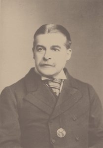 Retrato do compositor Sir Arthur Sullivan 1842-1900, década de 1880. de London . Photo studio Elliott and
