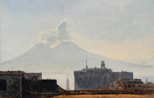 Vista de Nápoles com o Vesúvio de Léopold Robert