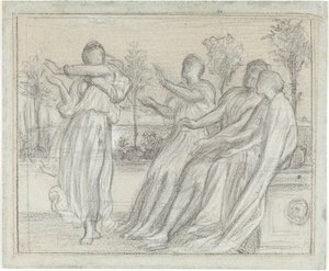 Estudo para "Greek Girl Dancing" de Lord Leighton Frederic