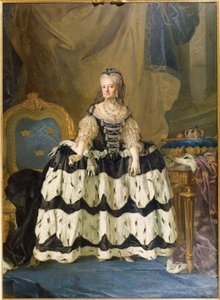 Louise Ulrique de Prusse, reine consort de Suede - Retrato de Louisa Ulrika da Prússia (1720-1782), Rainha da Suécia, por Pasch, Lorenz, o Jovem (1733-1805). Óleo sobre tela