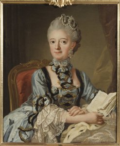 Louise Ulrique de Prusse, reine de Suede et Finlande - Retrato de Louisa Ulrika da Prússia (1720-1782), Rainha da Suécia, por Pasch, Lorenz, o Jovem (1733-1805). Óleo sobre tela