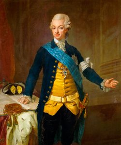 "Porteait du roi Gustave III de Suede (1771-1792)" (Retrato de Gustav III da Suécia) Peinture de Lorenz II Pasch (1733-1805)