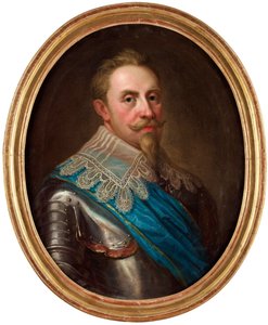 Retrato de Gustave II Adolf da Suécia (conhecido como o Grande ou o leão do Norte