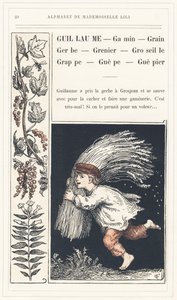 Guillaume, Kid, Grain, Spray, Currant, Grappe, Guepe, Guepier, página 20 - Alfabeto de Mademoiselle Lili, de L. Froelich e de um pai (o próprio Hetzel). Bibliotheque  Magasin d