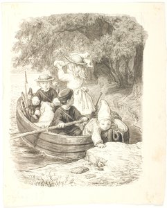 As quatro crianças em um barco de Lorenz Frølich