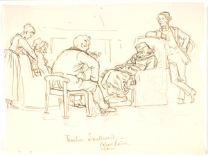 Famílias de madeira pequena de Lorenz Frølich