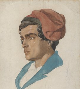 Estudo de cabeça de um pescador de Capri, ca. 1849.