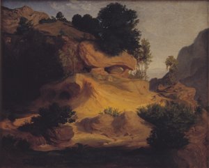 Paisagem perto de Subiaco, Itália