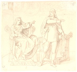 Olaf Tryggvesen e Sigrid Storraade de Lorenz Frølich