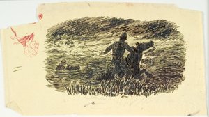 Dois cavaleiros subindo do mar de Lorenz Frølich
